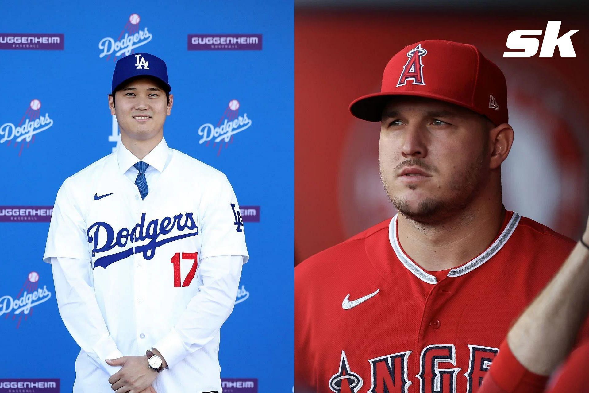 Mike Trout (left) will be on the opposing team against Shohei Ohtani (left) for the first time since the WBC