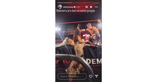 Will Ospreay kicks Amira at RevPro High Stakes [Screengrab of Will's Instagram story]