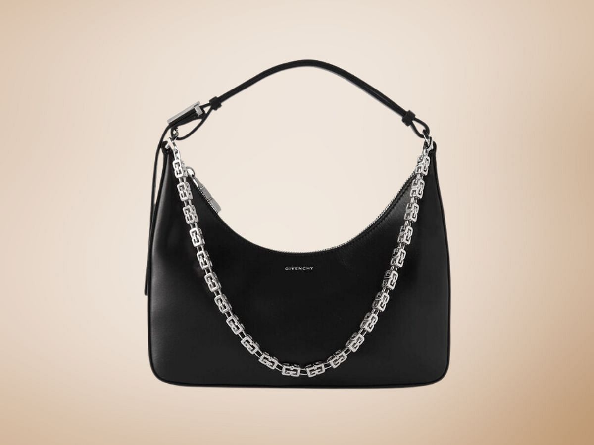 Givenchy Moon Cut Small Chain-Embellished Leather Shoulder Bag - $1,113 (Image via NET-A-PORTER)