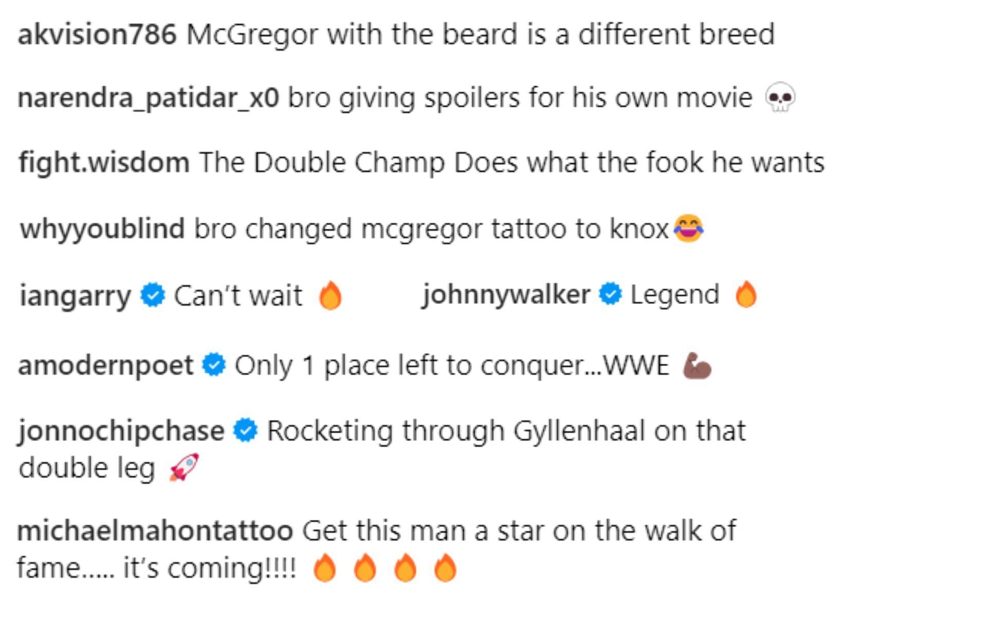 Screenshots courtesy @thenotoriousmma on Instagram