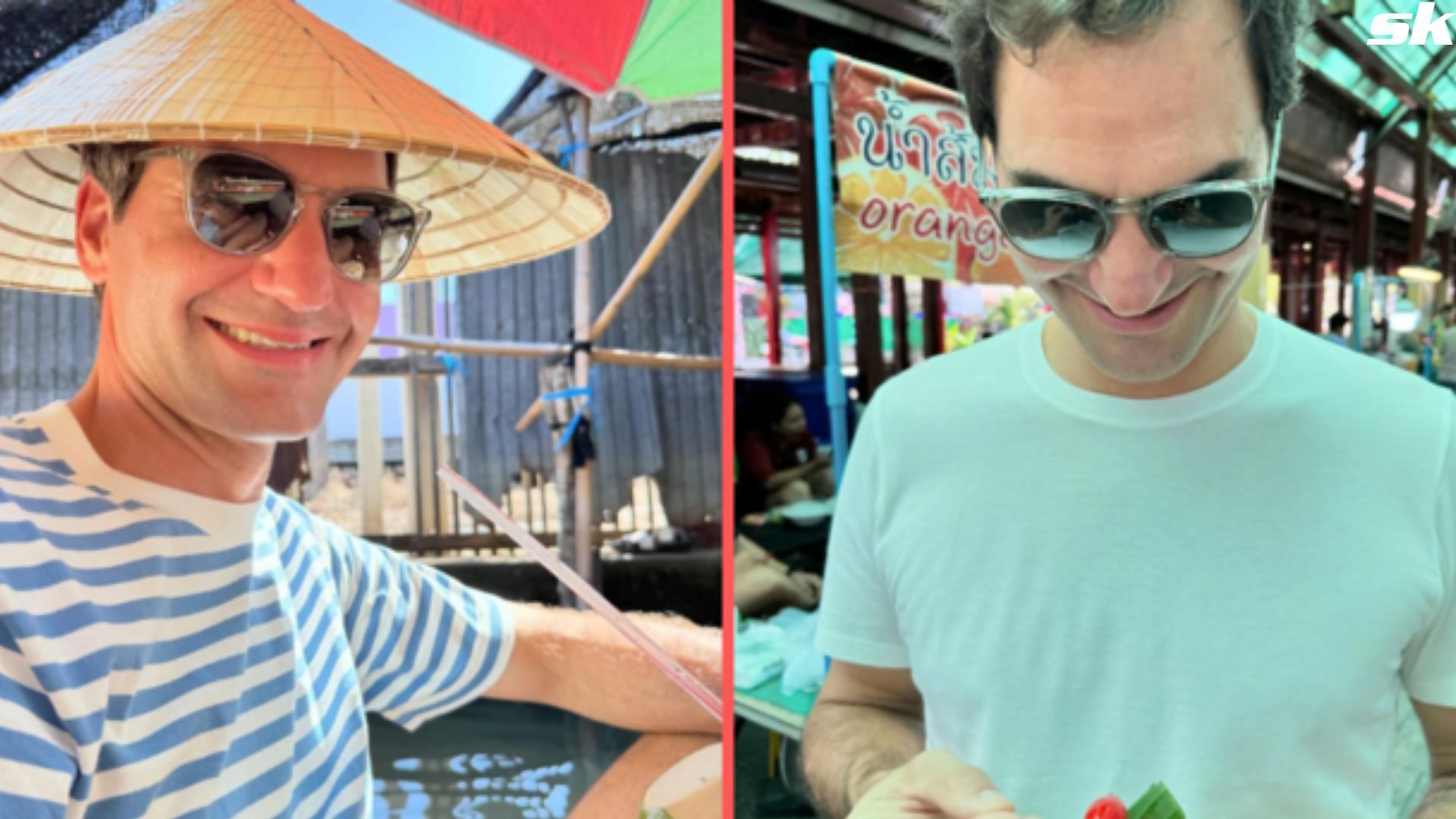 Roger Federer soaking in the local attractions during his vacation in Thailand