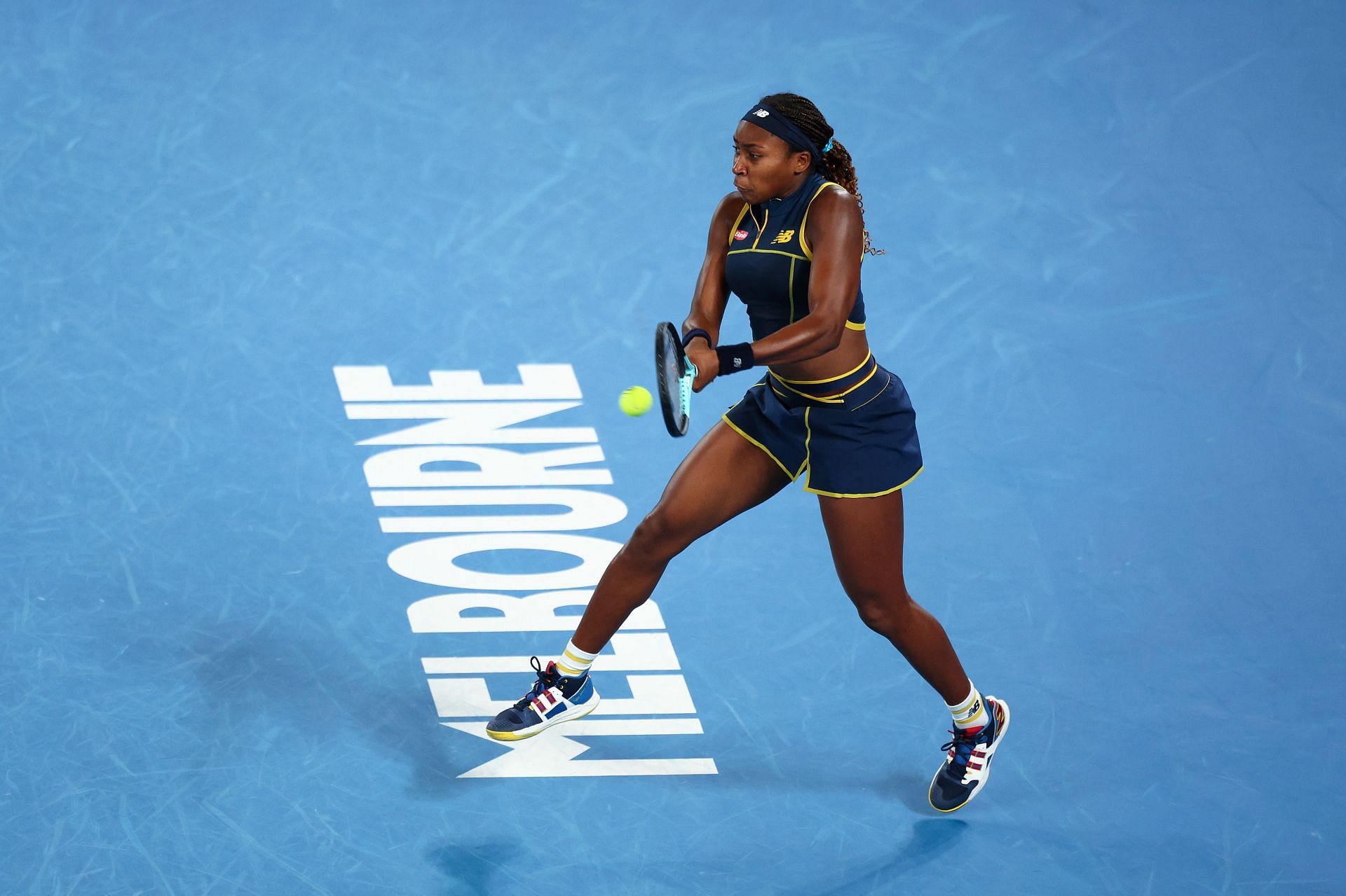 Coco Gauff in action at the Australian Open