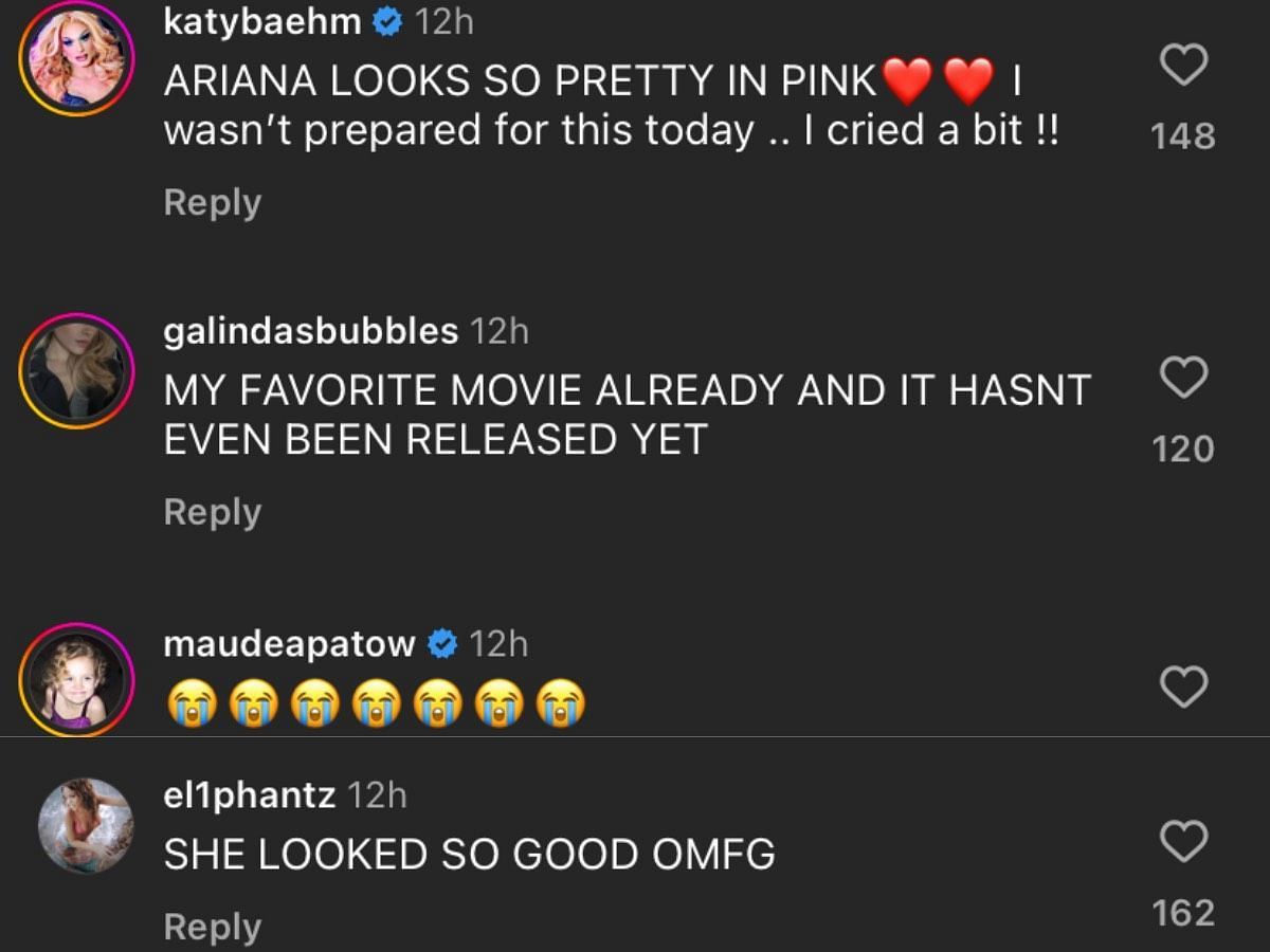 Fans are thrilled with Ariana's look in the upcoming film Wicked (Image via Instagram/ @arianagrande)