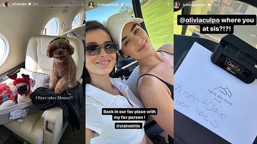 Instagram Screenshots courtesy Olivia Culpo and Kristin Juszczyk