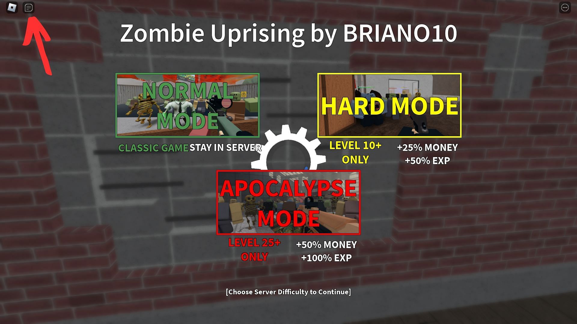 How to redeem codes for Zombie Uprising (Image via Roblox and Sportskeeda)