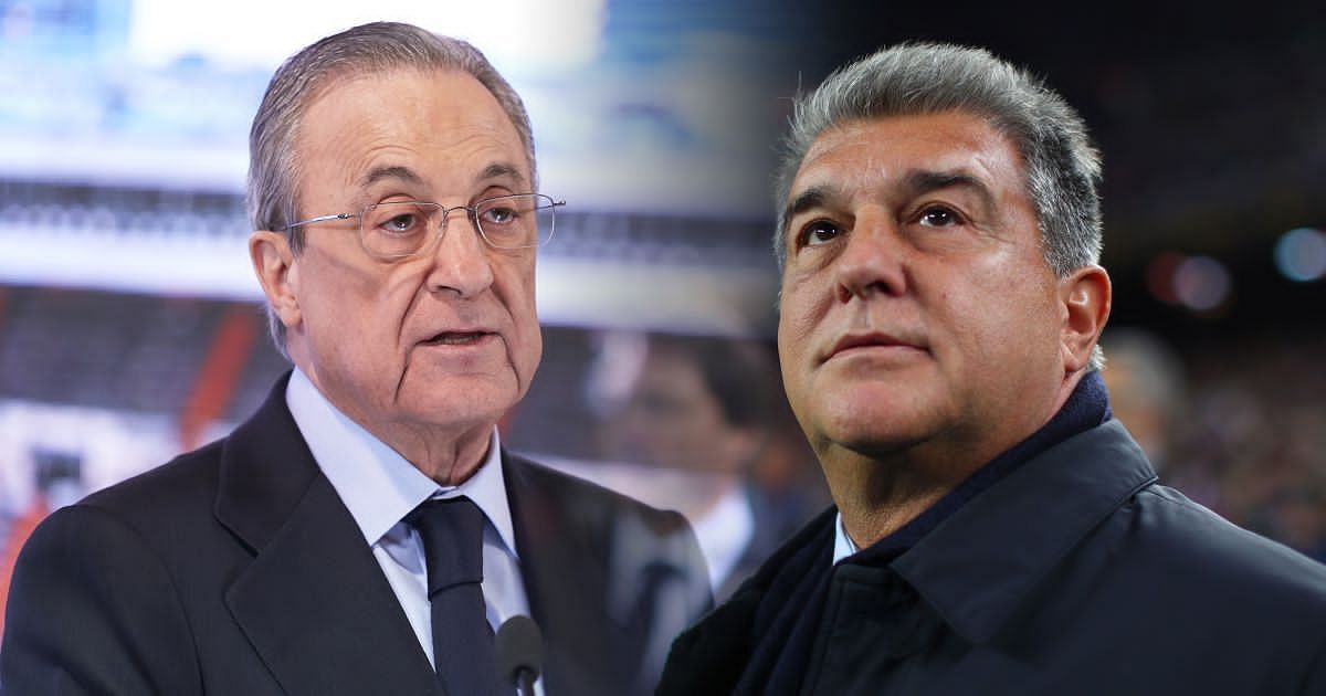 Barcelona president Joan Laporta and Real Madrid president Florentino Perez