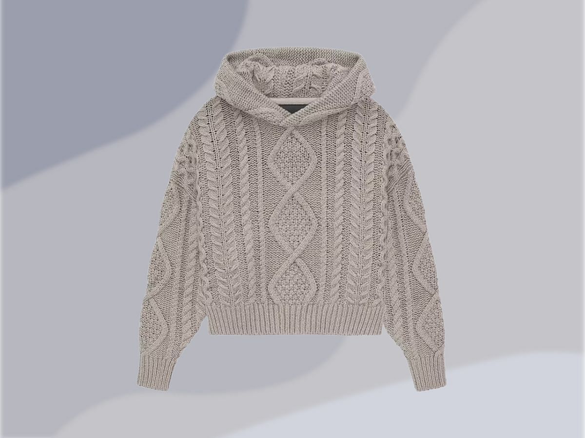 The Cable knit hoodie (Image via StockX)