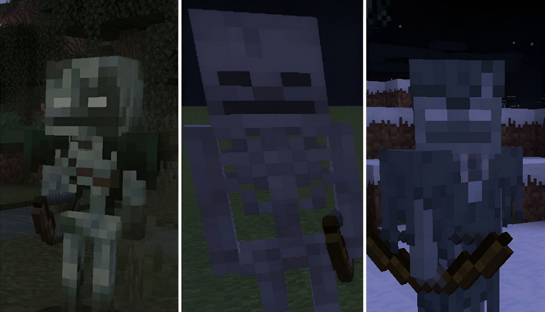 Bogged vs Stray vs Skeleton: What is the difference between the three Minecraft mobs?