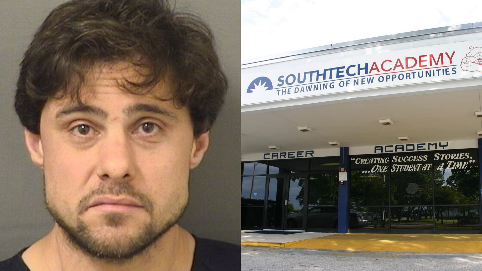Damian Conti, an English teacher at SouthTech Academy was arrested over improper s*xual relationship with a student. (Image via Facebook/BJ Williams, SouthTech Academy)