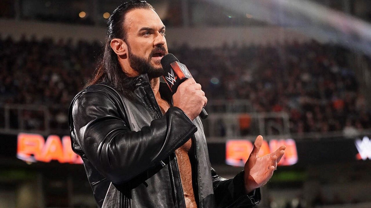 Drew McIntyre during a promo on RAW this week