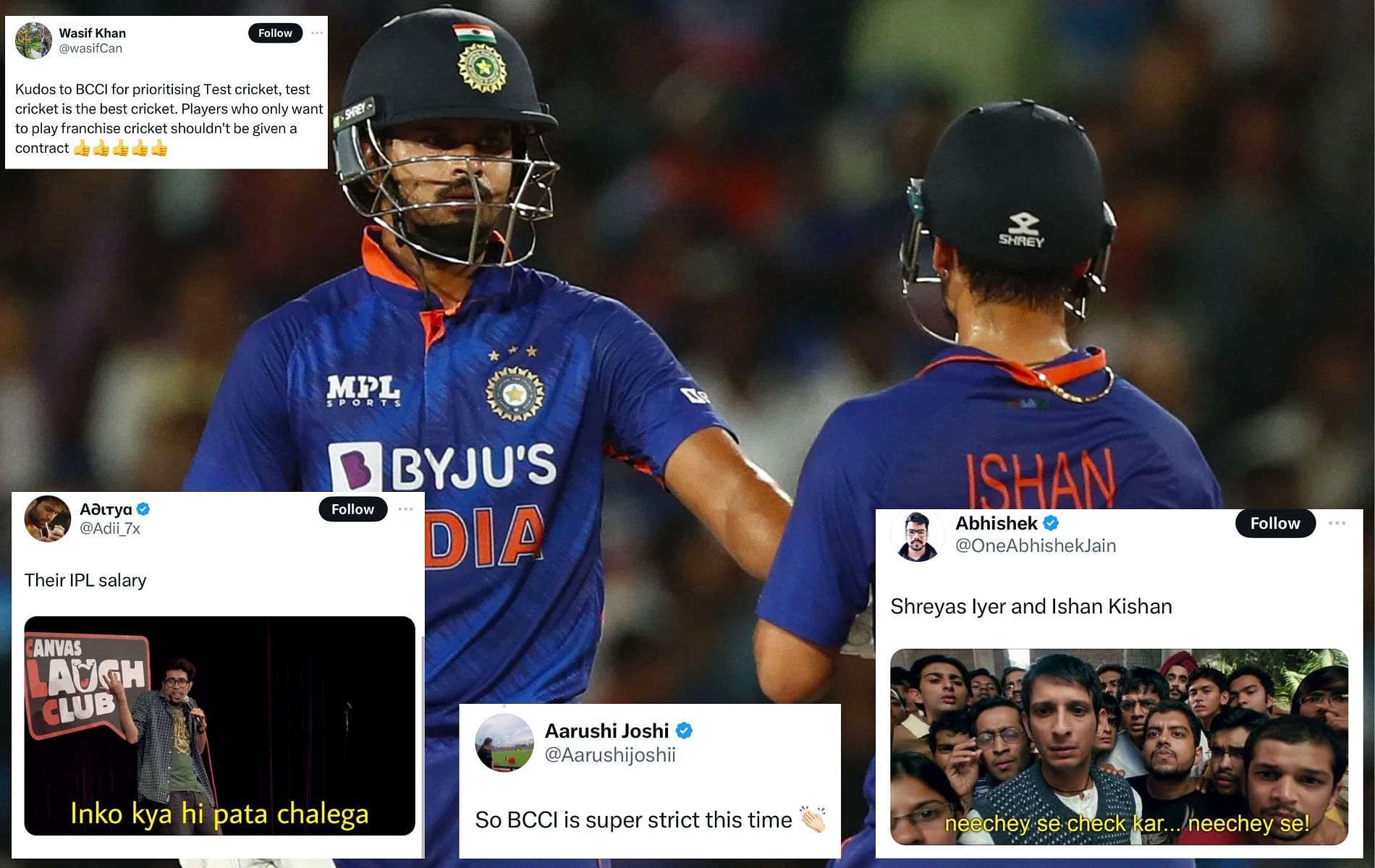 "Kudos To BCCI" - Fans React As Shreyas Iyer And Ishan Kishan Lose ...