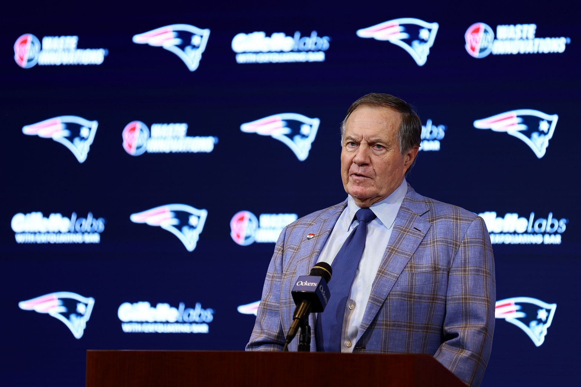 Bill Belichick during his New England Patriots Press Conference
