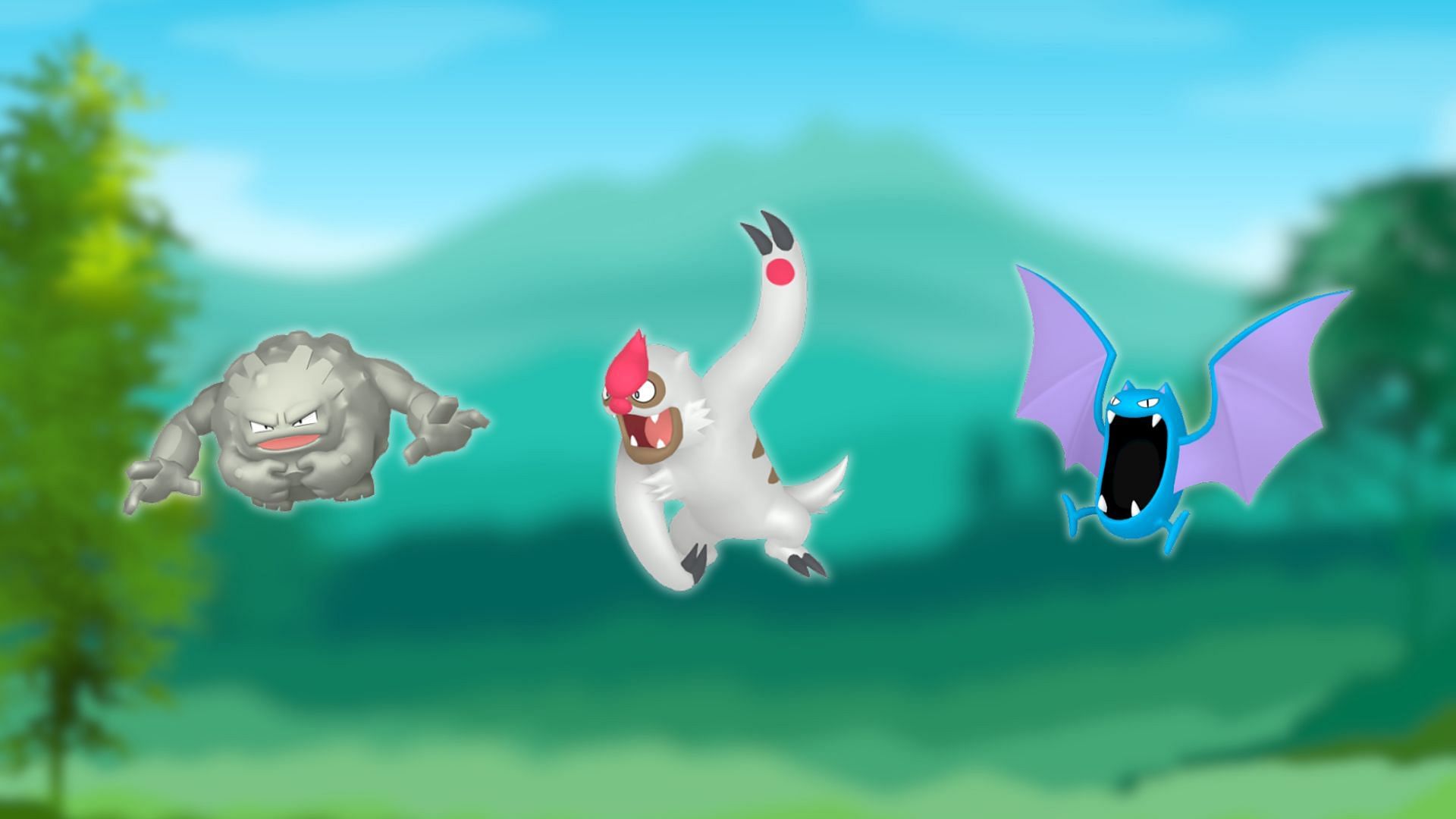 Alolan Graveller, Vigoroth, and Golbat (Image via TPC)