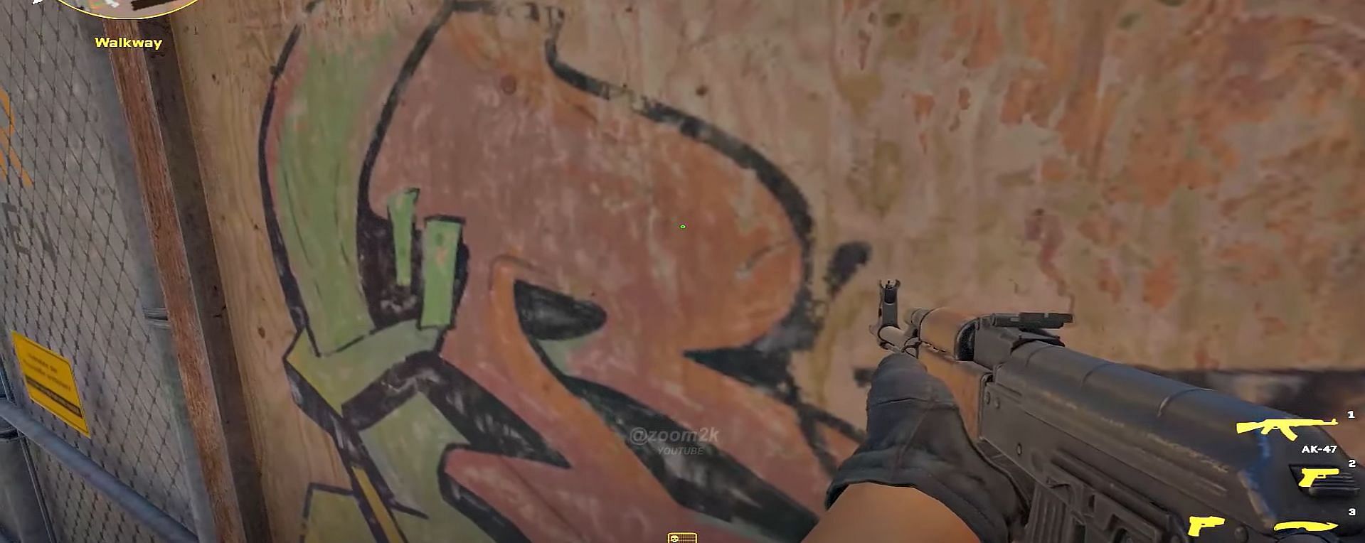 Wall bang spot on B site (Image via Valve || YouTube/Zoom2k)