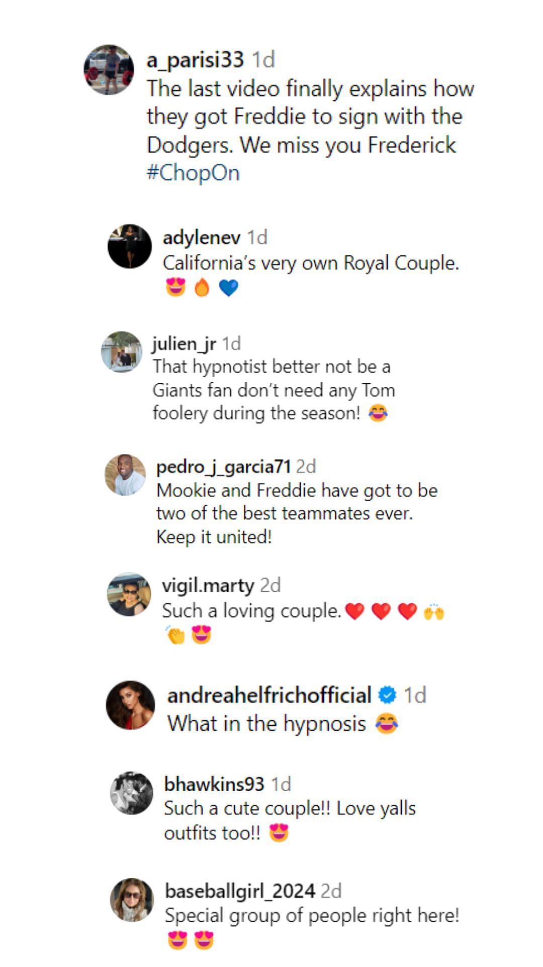 Instagram comments on Chelsea Freeman&#039;s post