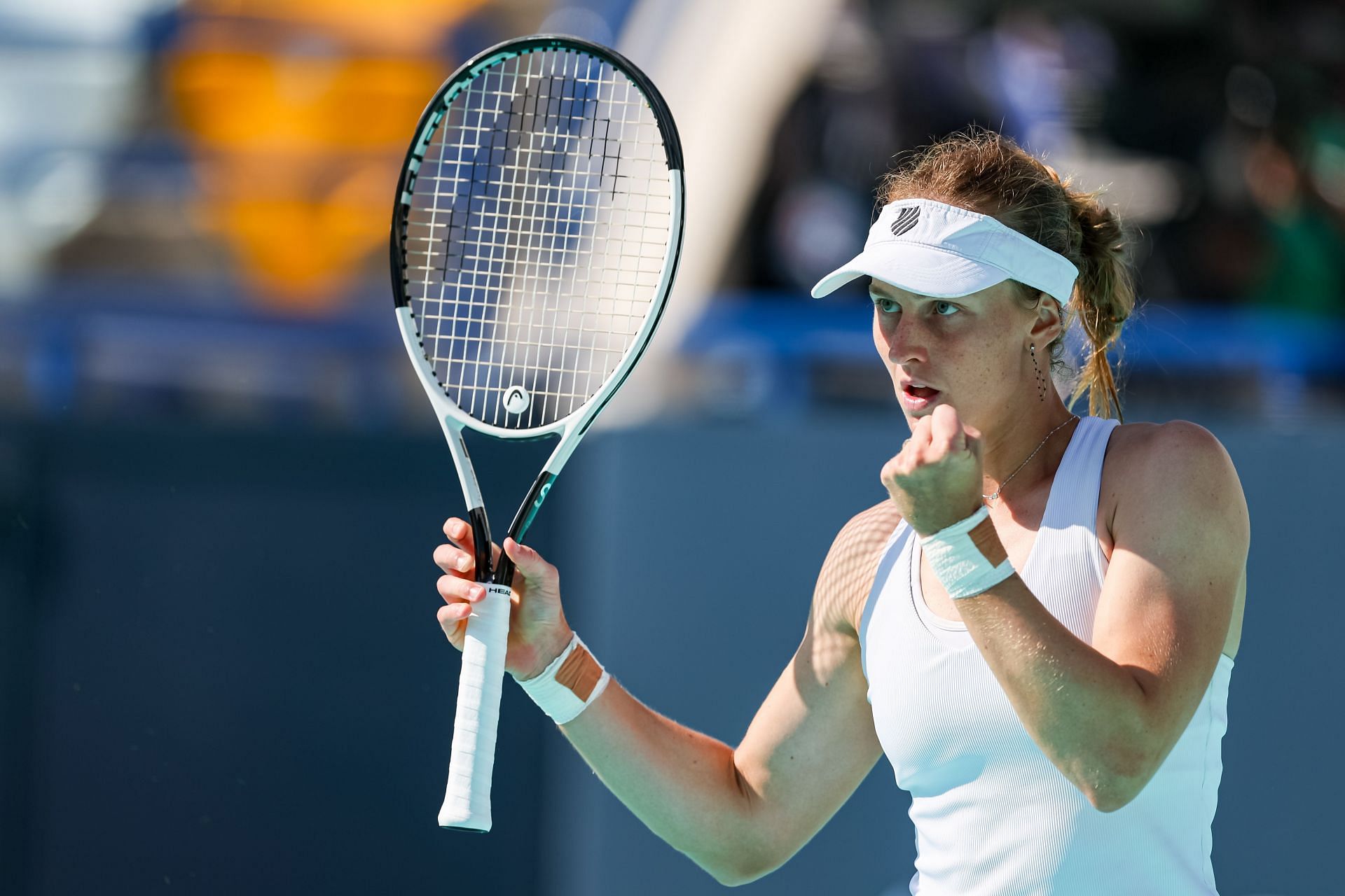 Liudmila Samsonova at the 2024 Abu Dhabi Open.