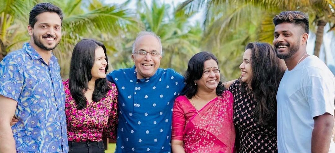 Sanju Samson with wife and relatives