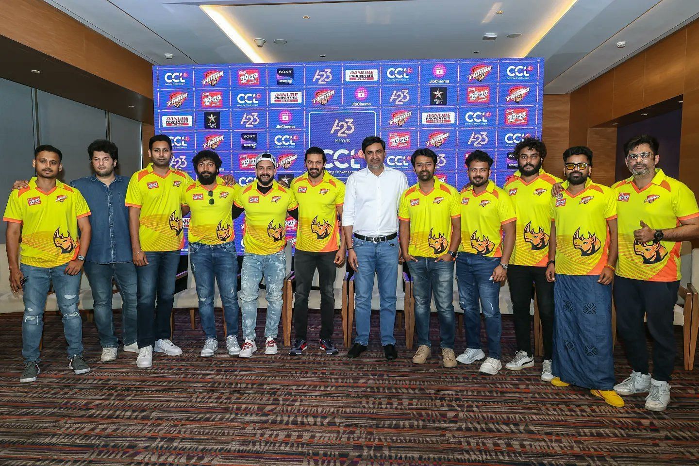 Chennai Rhinos players for Celebrity Cricket League