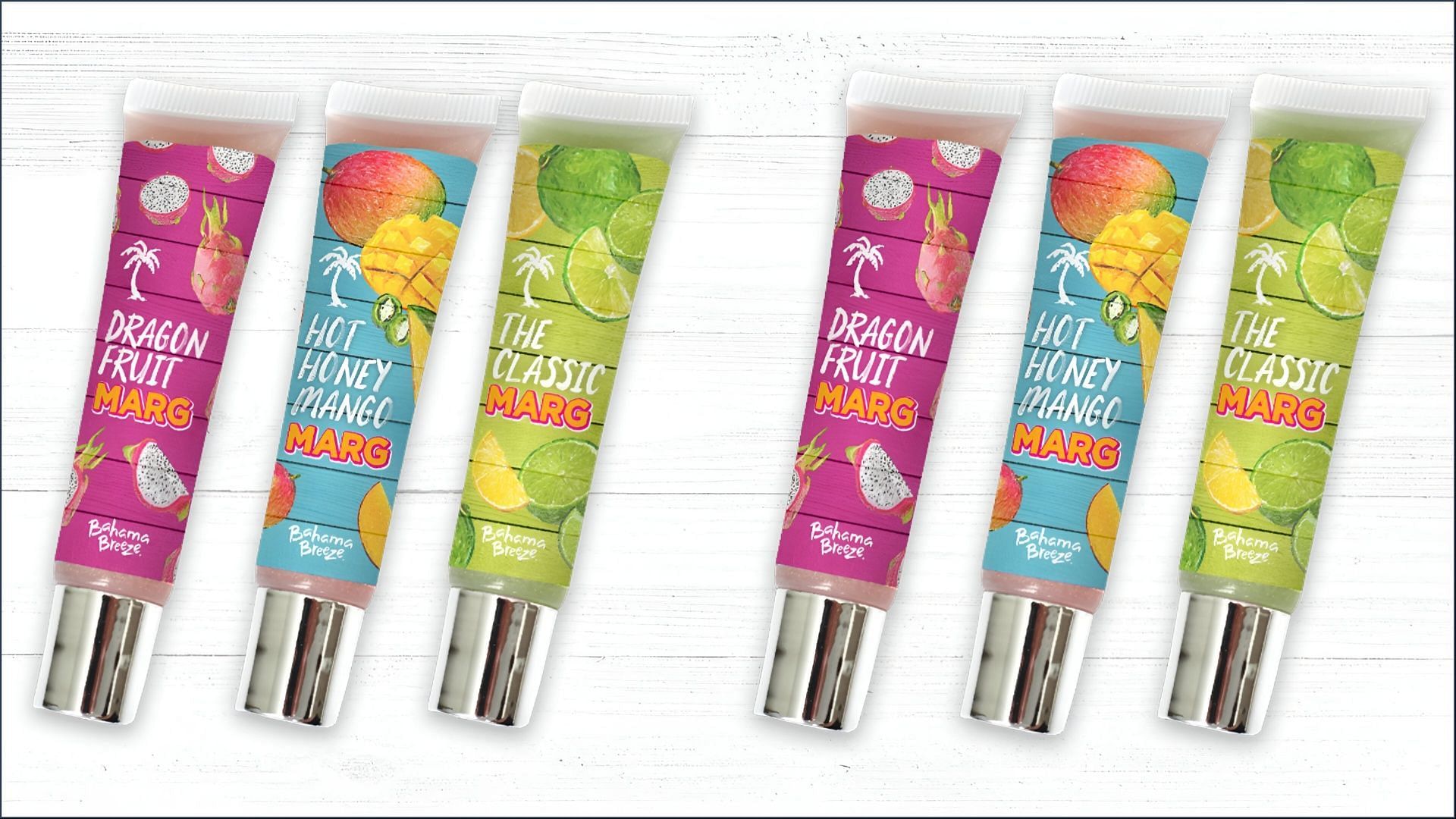 The limited-edition Margarita-flavored lip glosses are priced at $10 each (Image via Bahama Breeze)