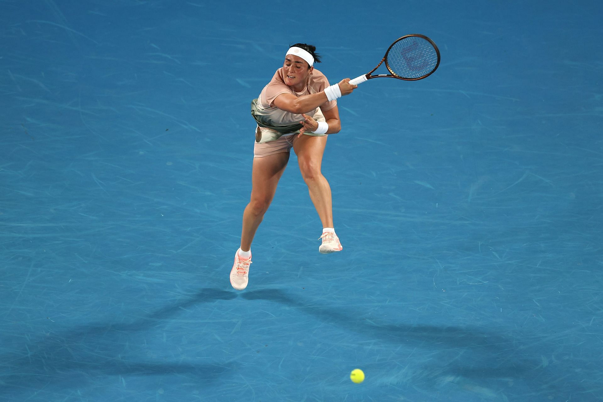 Ons Jabeur in action at the Australian Open