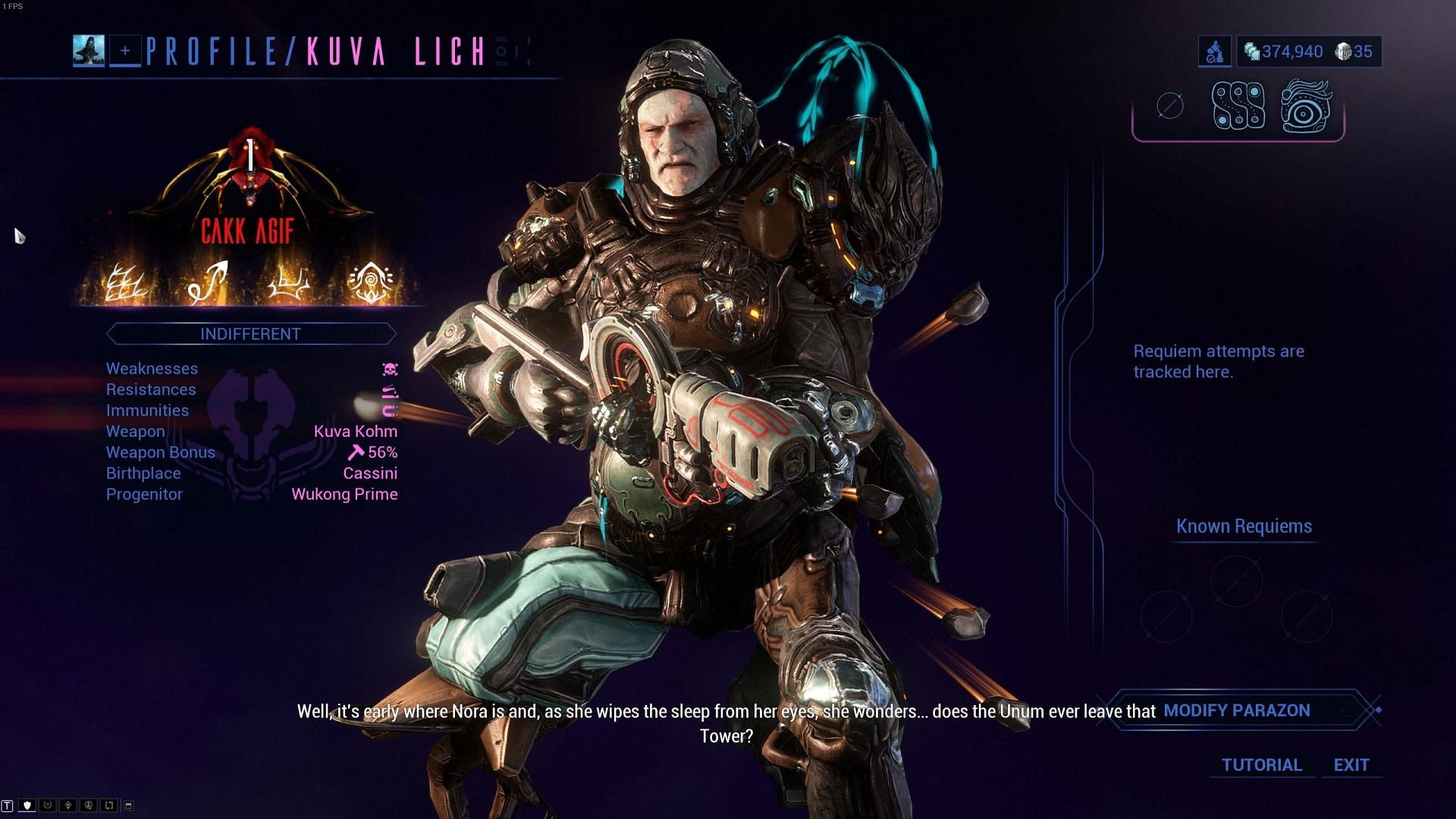 Kuva Kohm is the best bullet-hose Kuva weapon - once you get to full spool, that is (Image via Digital Extremes)
