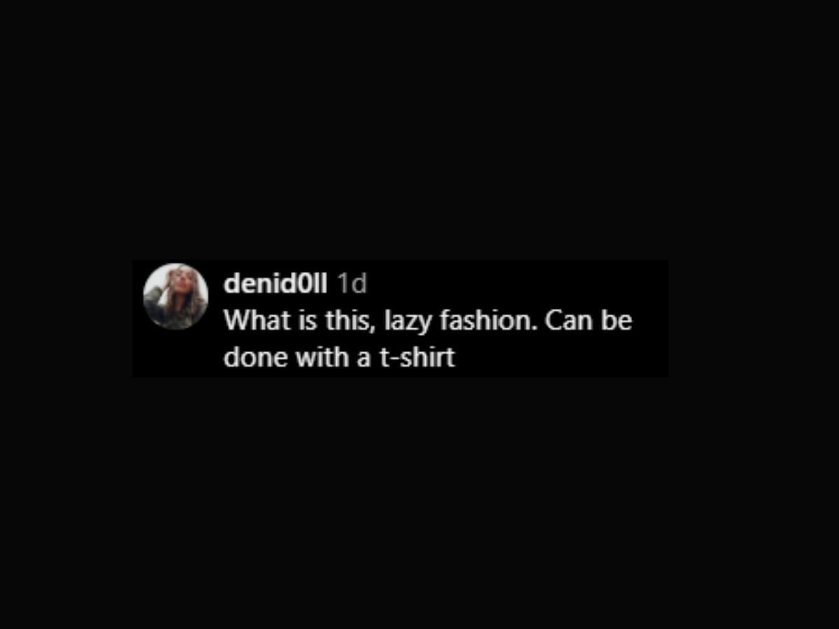 @denid011 commented on the KHY 004 campaign shoot &quot; What is this, lazy fashion&quot; ( Image via @Kyliejenner/Instagram)