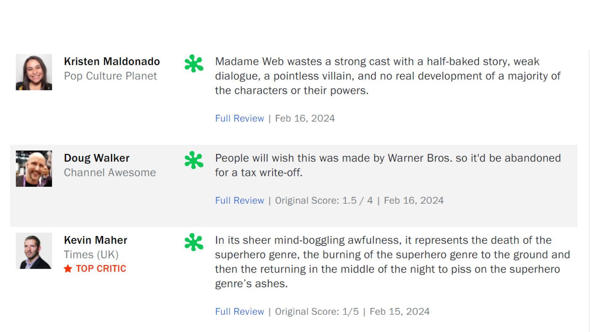 More reactions from viewers (Image via Rotten Tomatoes)