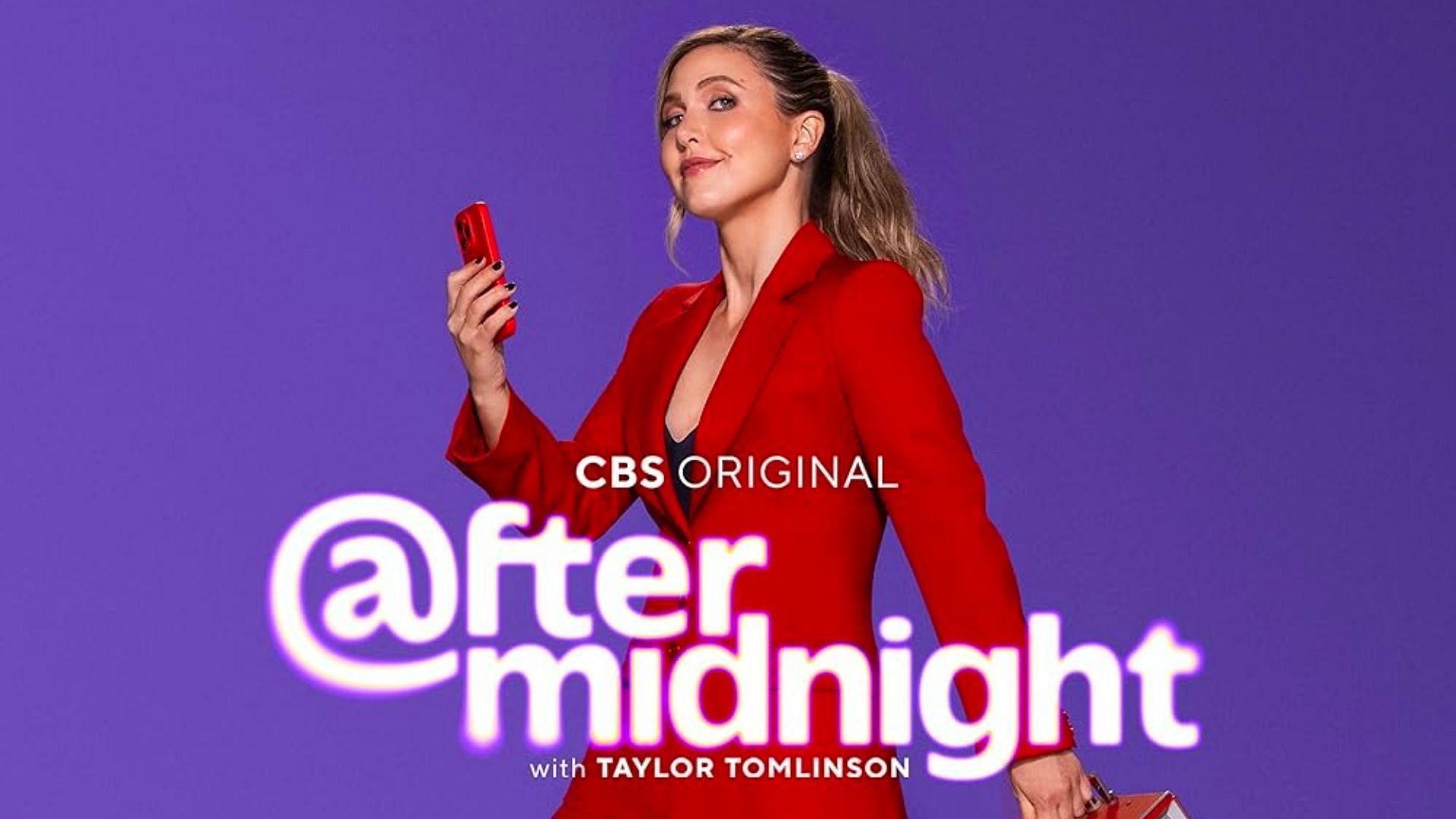 Tomlinson hosts a late-night show called After Midnight (Image via CBS)