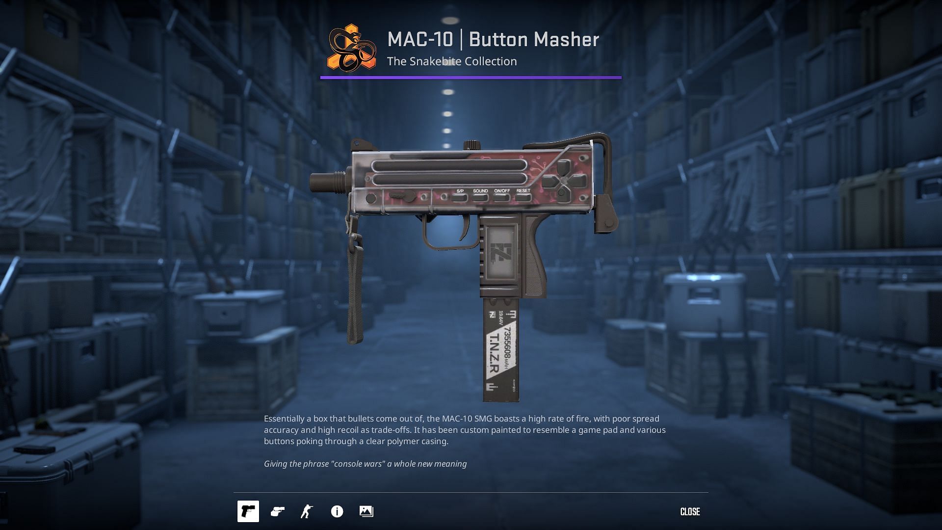 MAC 10 Button Masher (Image via Valve)