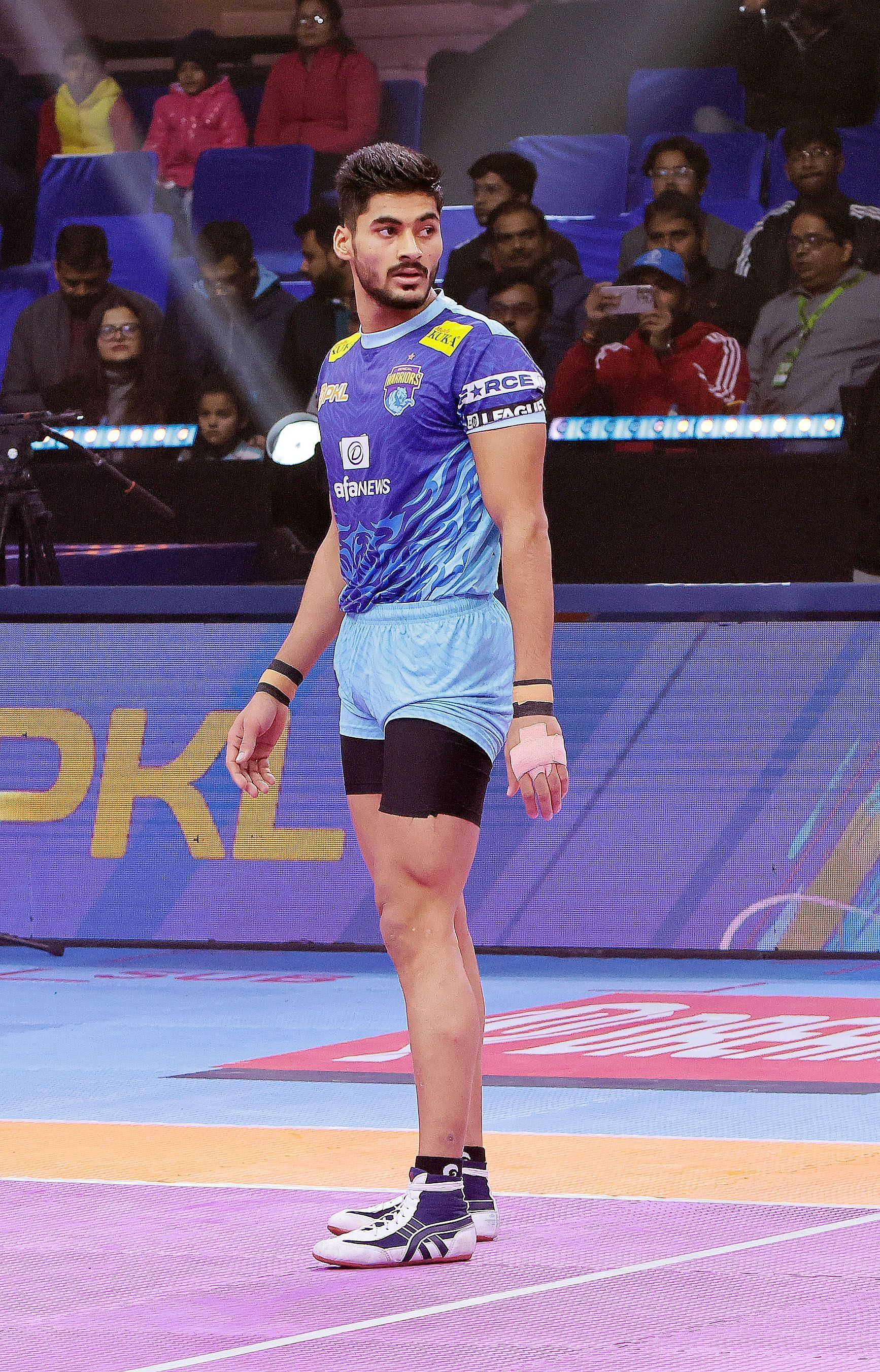 Nitin Kumar Dhankar of Bengal Warriors (Credits: PKL)