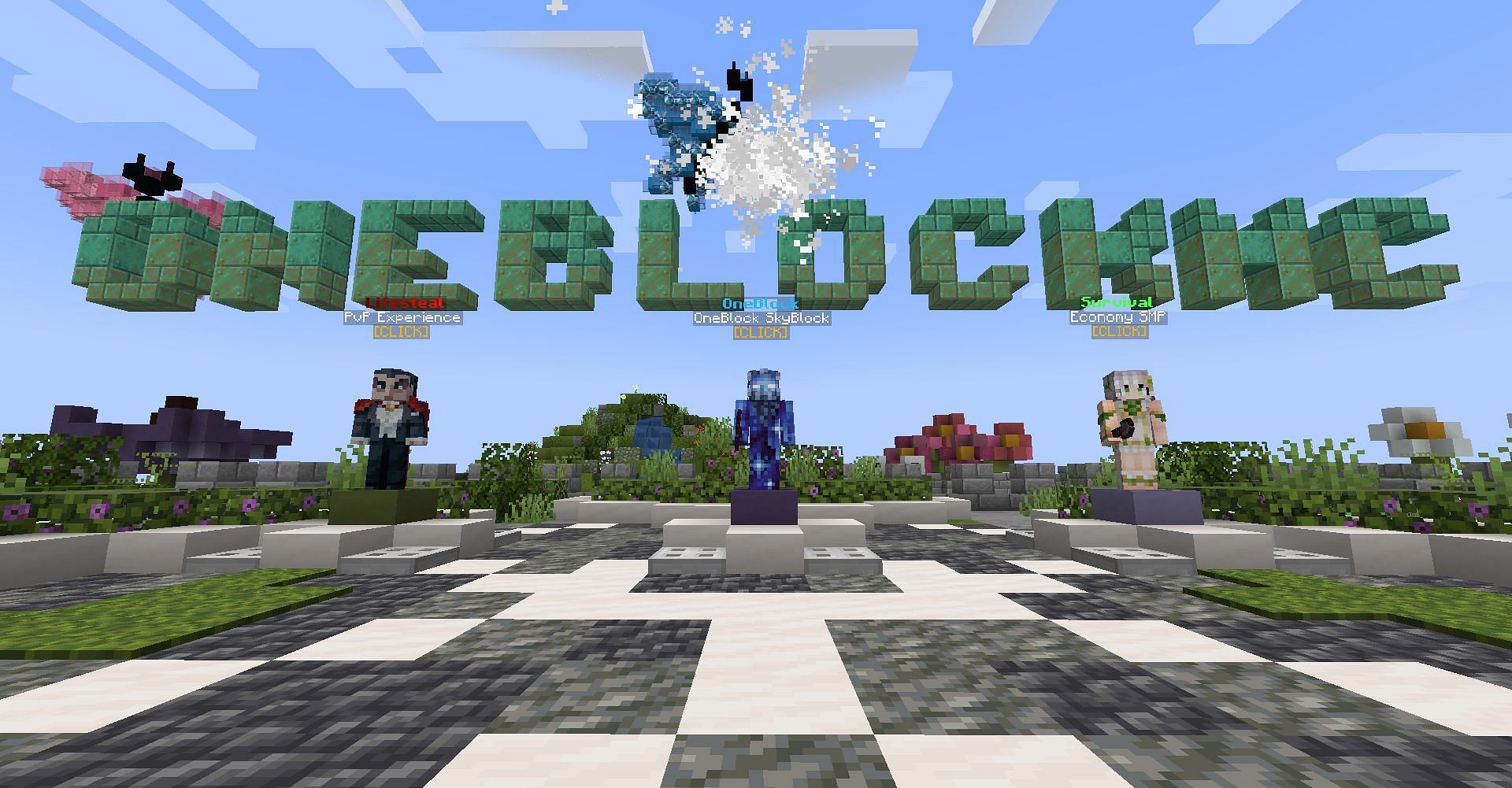 OneBlock MC is a popular server (Image via Mojang)