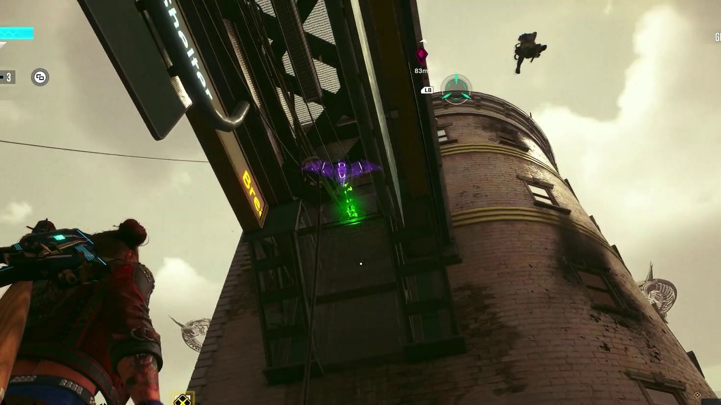 The trophy can be spotted between the metal support beams, as shown here (Image via YouTube/Pixelz)