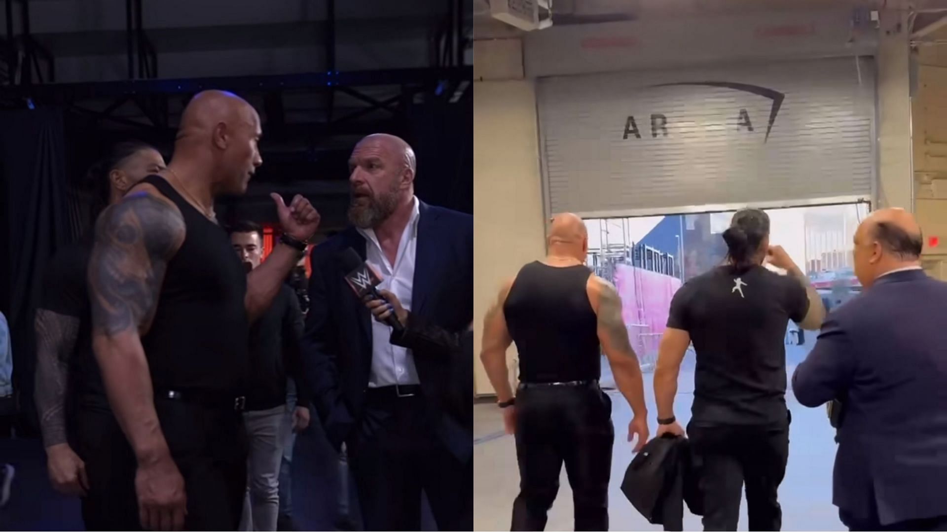 The Rock and Roman Reigns joined forces at the end of media event!