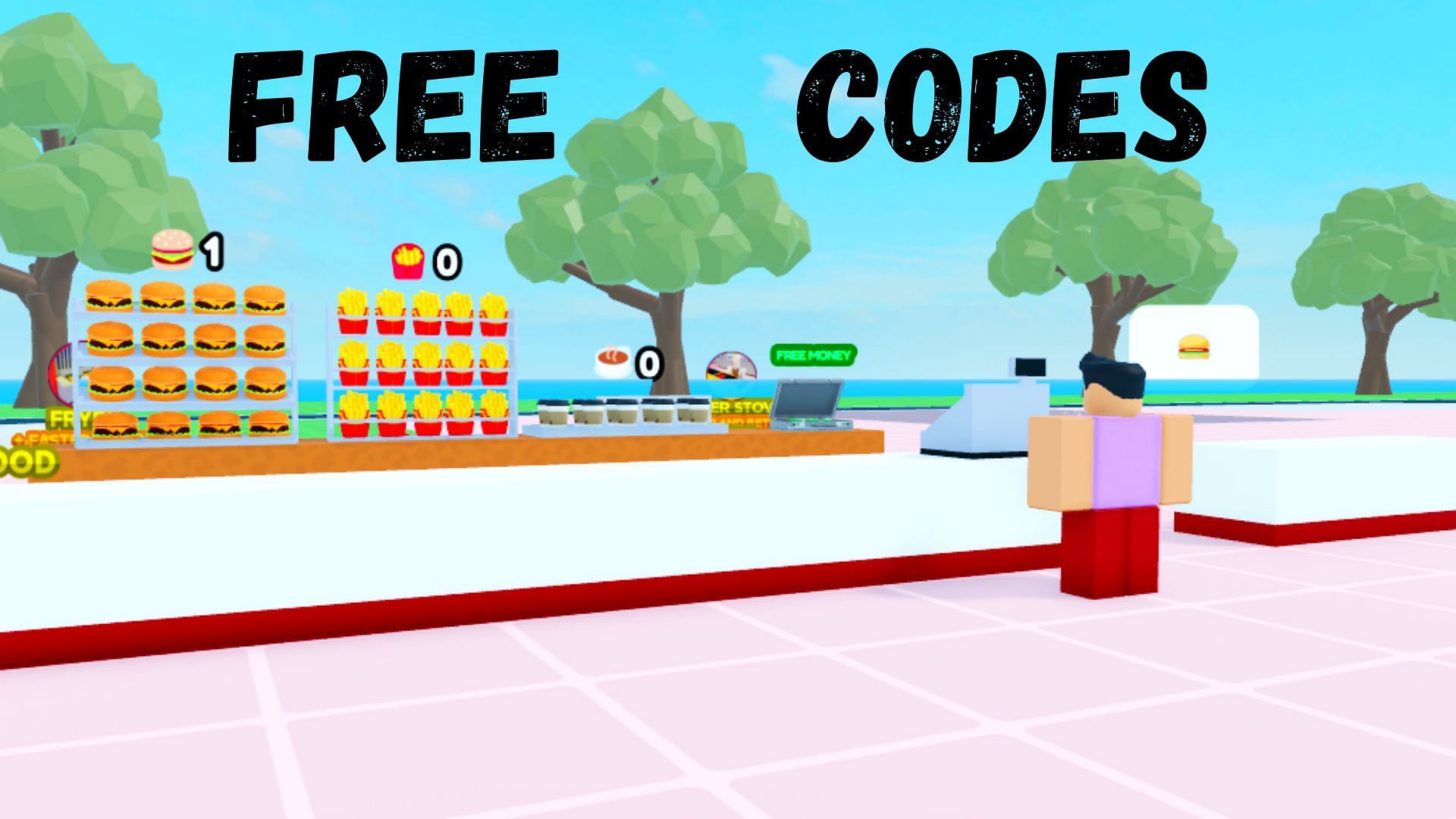 Free codes in Burger Store Tycoon (Image via Roblox || Sportskeeda)