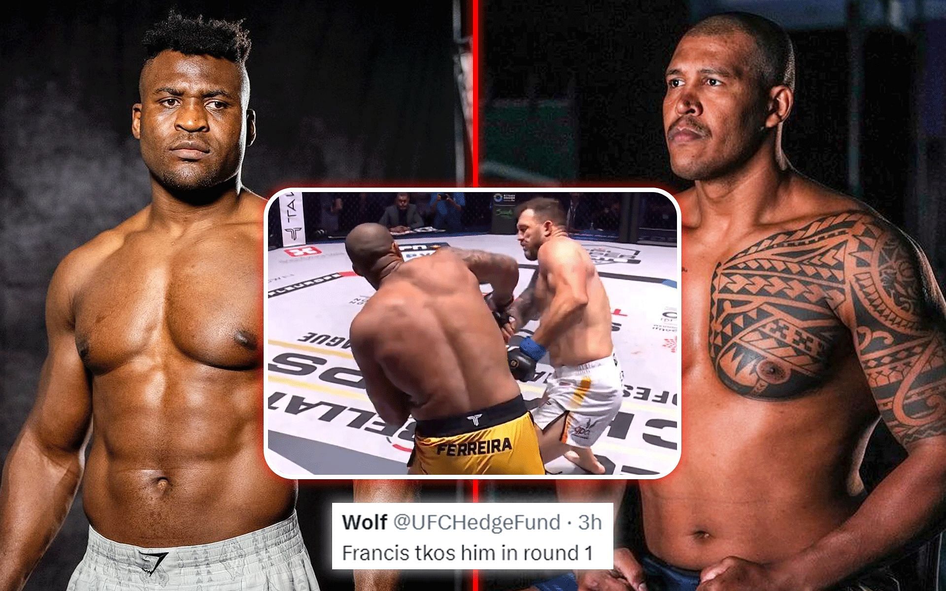 MMA fansdiscuss Francis Ngannou vs. Renan Ferreira [Image credits:@PFLMMA on 