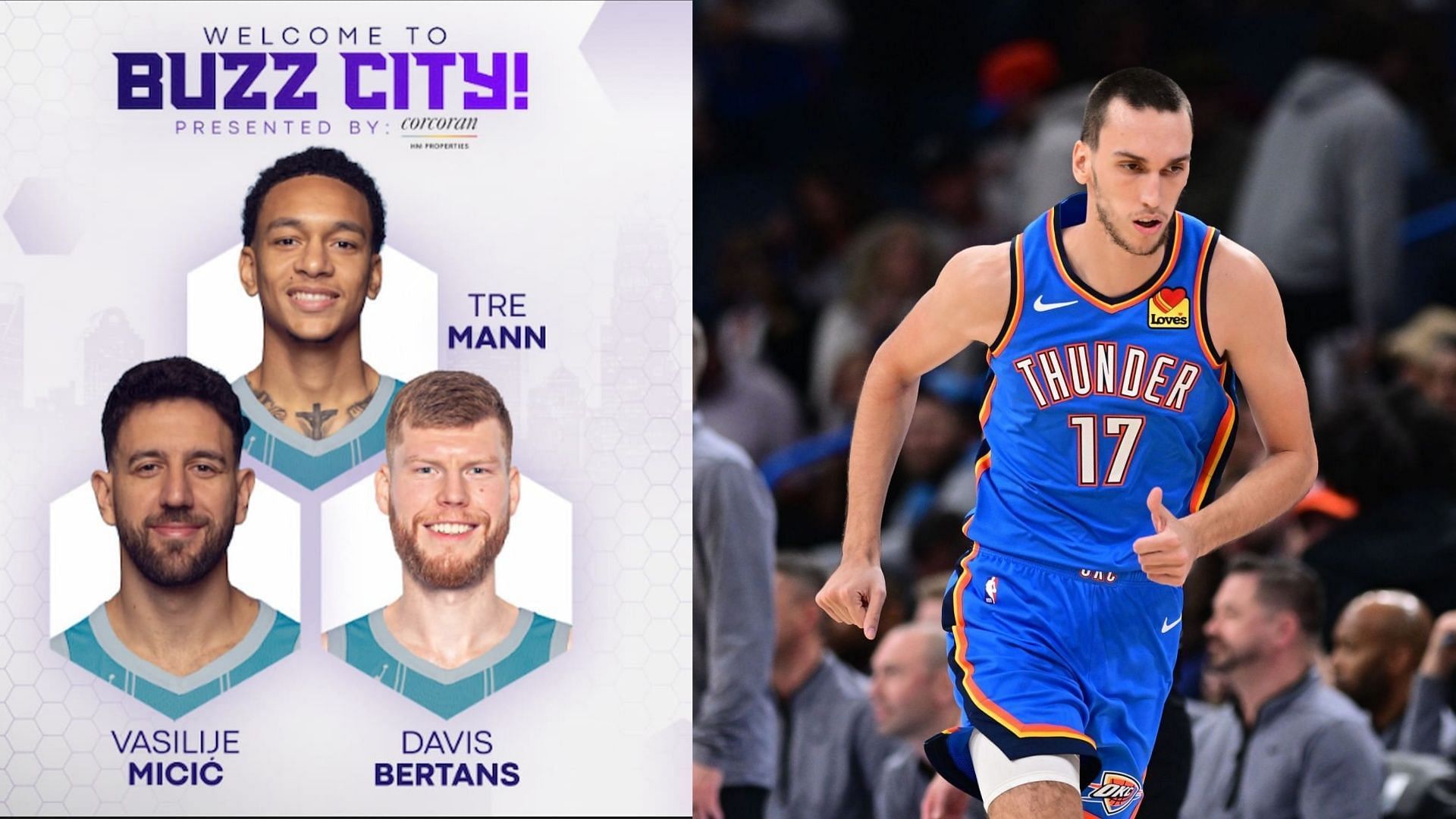 Aleksej Pokusevski reportedly joining three other ex-Thunder players on the Charlotte Hornets has fans trolling the team