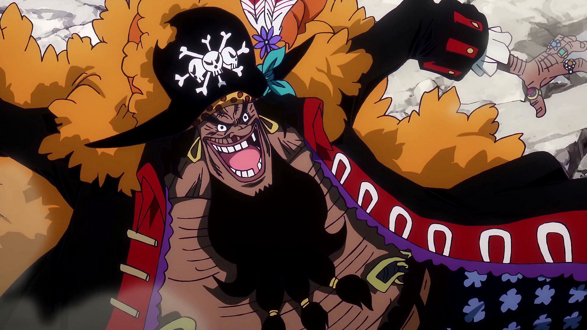 Blackbeard&#039;s physique is weird even by One Piece standards (Image via Toei Animation)