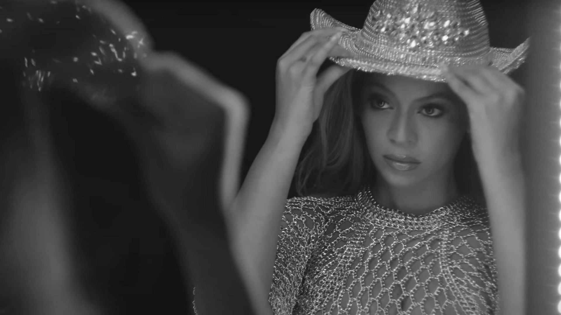 A screenshot from Beyonce&#039;s visualizer for &#039;16 Carriages&#039; released on Youtube (Image via Youtube)