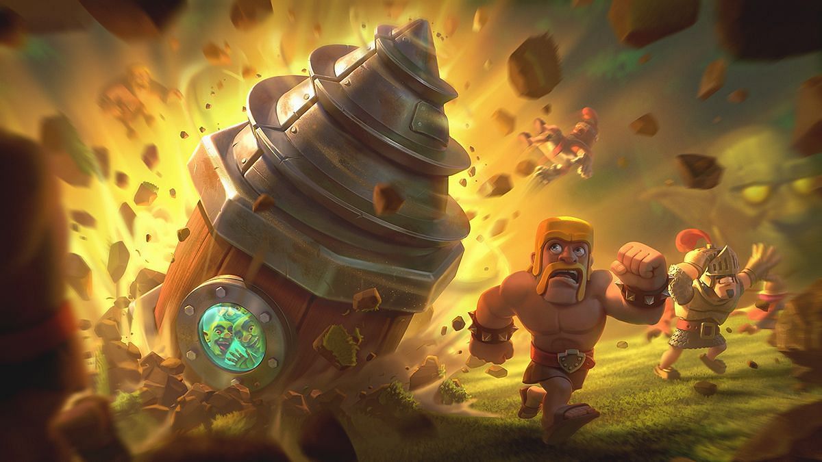 Various spells in Clash Royale