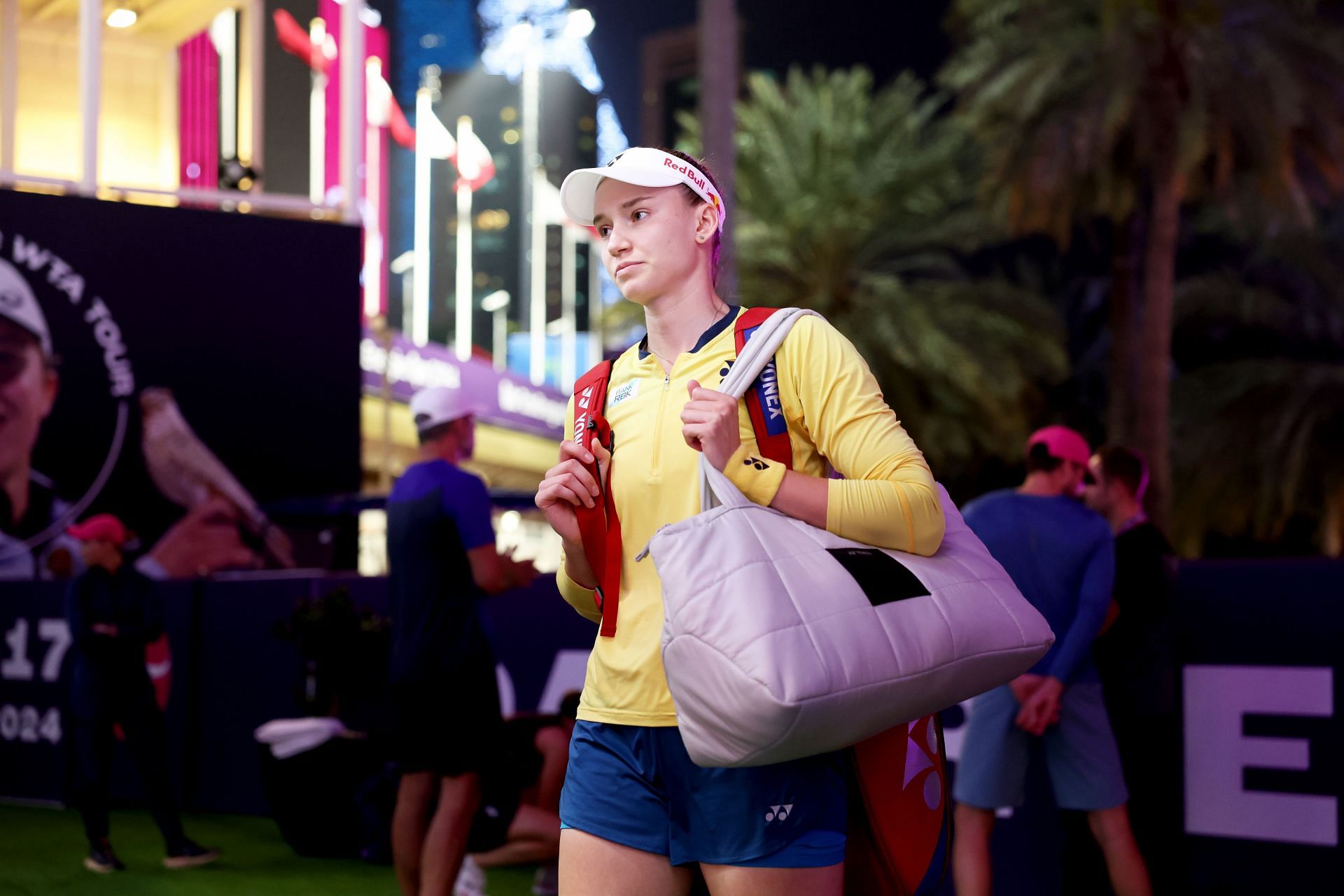 Elena Rybakina at the 2024 Qatar TotalEnergies Open