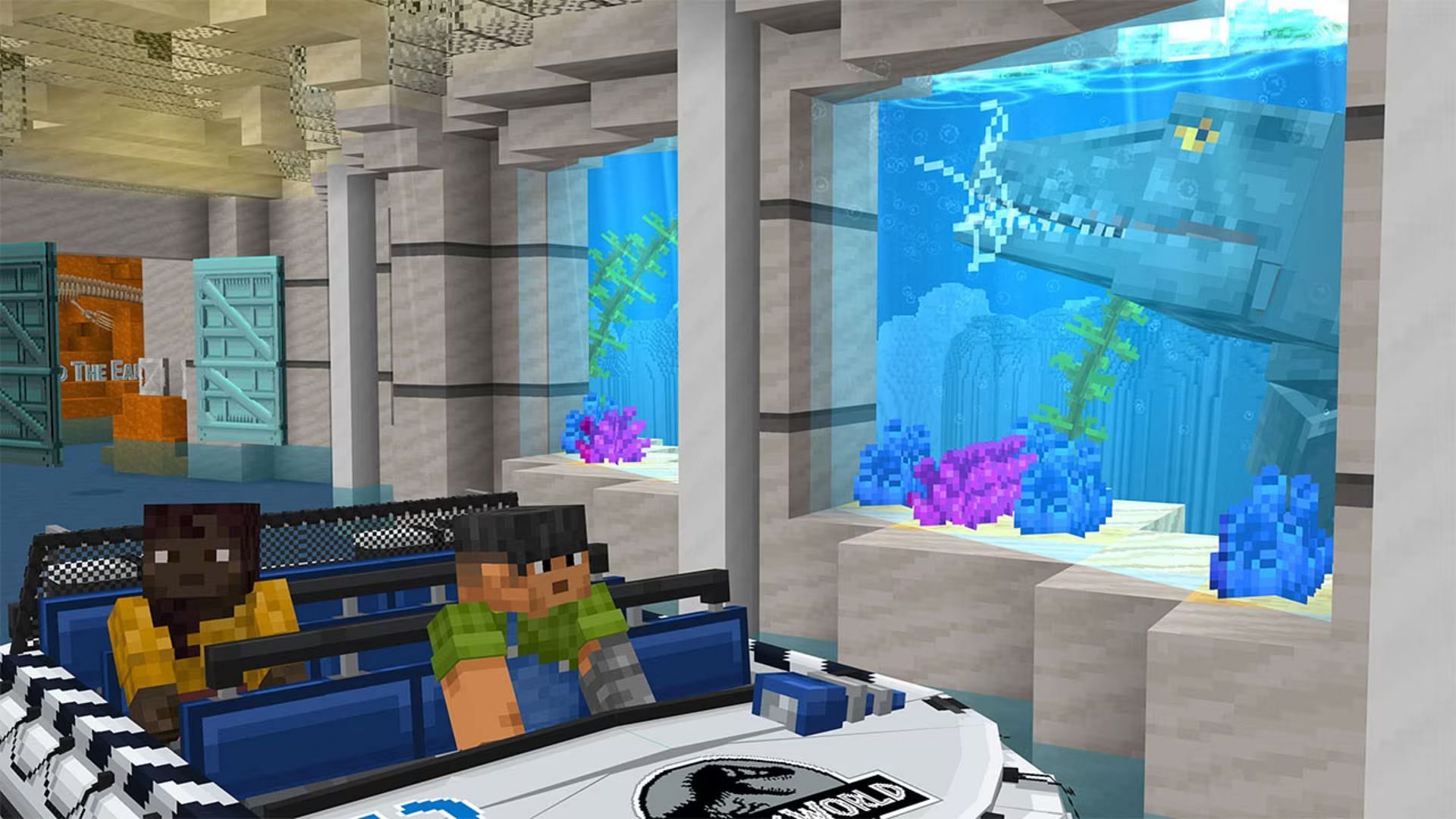 Jaws ride in the DLC (image via Mojang Studios)