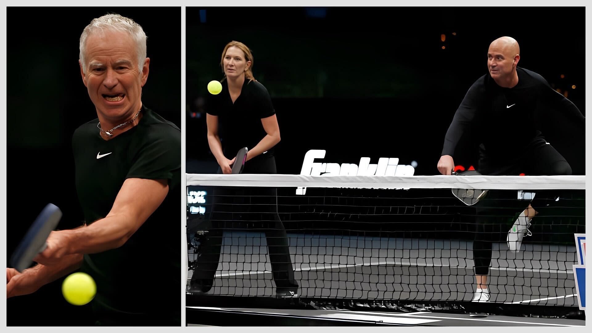 John McEnroe cheekily spoke about retiring from pickleball after losing to Steffi Graf and Andre Agassi
