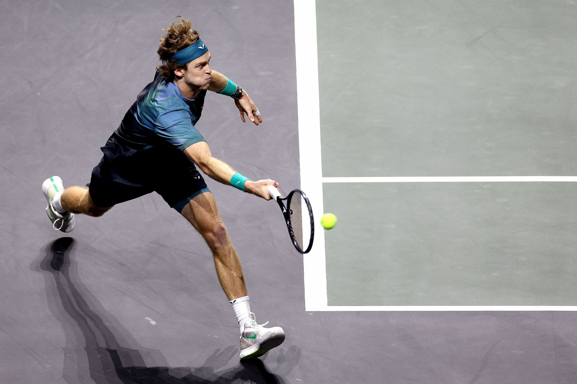 Andrey Rublev at the 2024 ABN AMRO Open - Getty Images