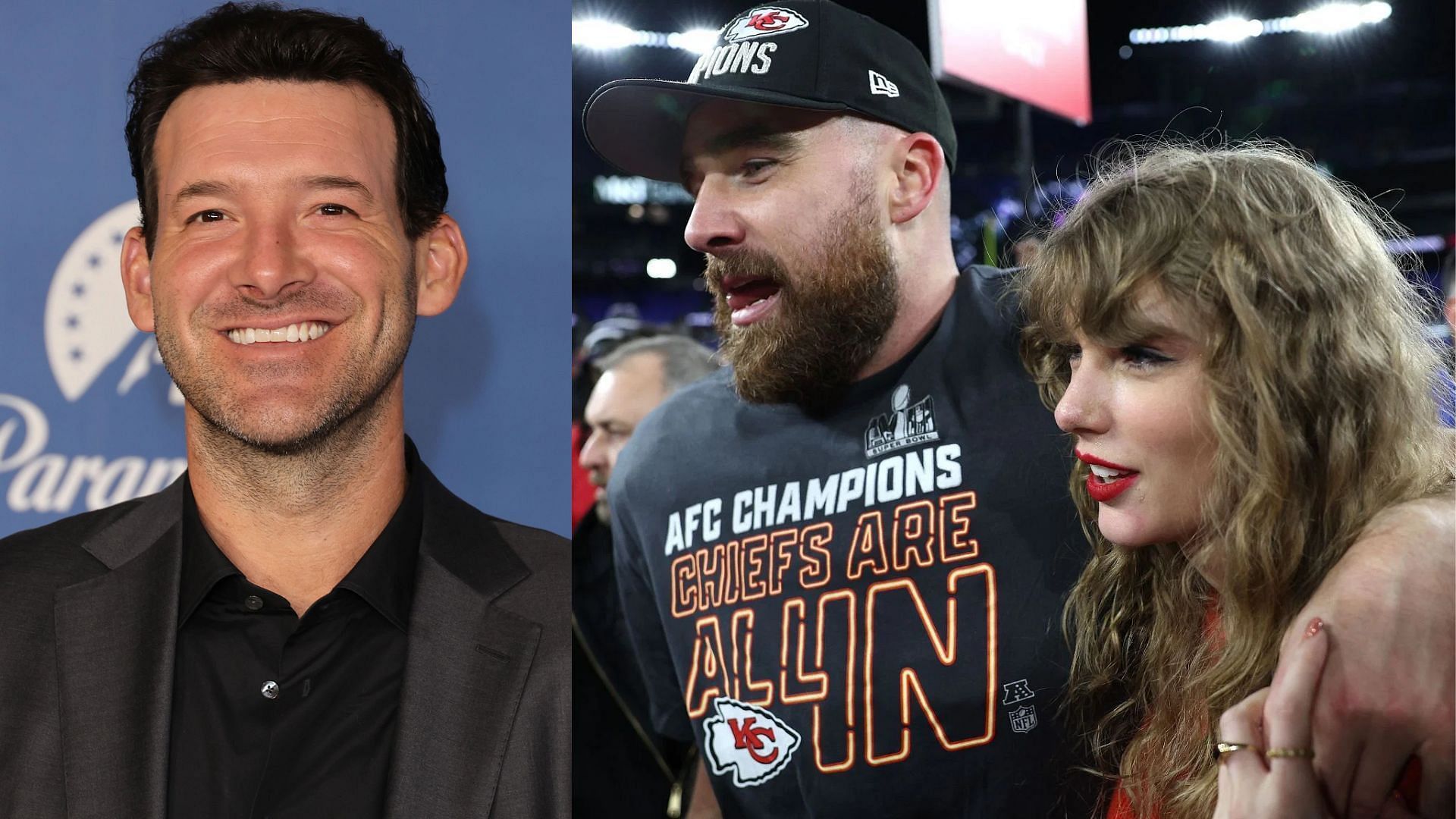 Tony Romo, Travis Kelce, and Taylor Swift