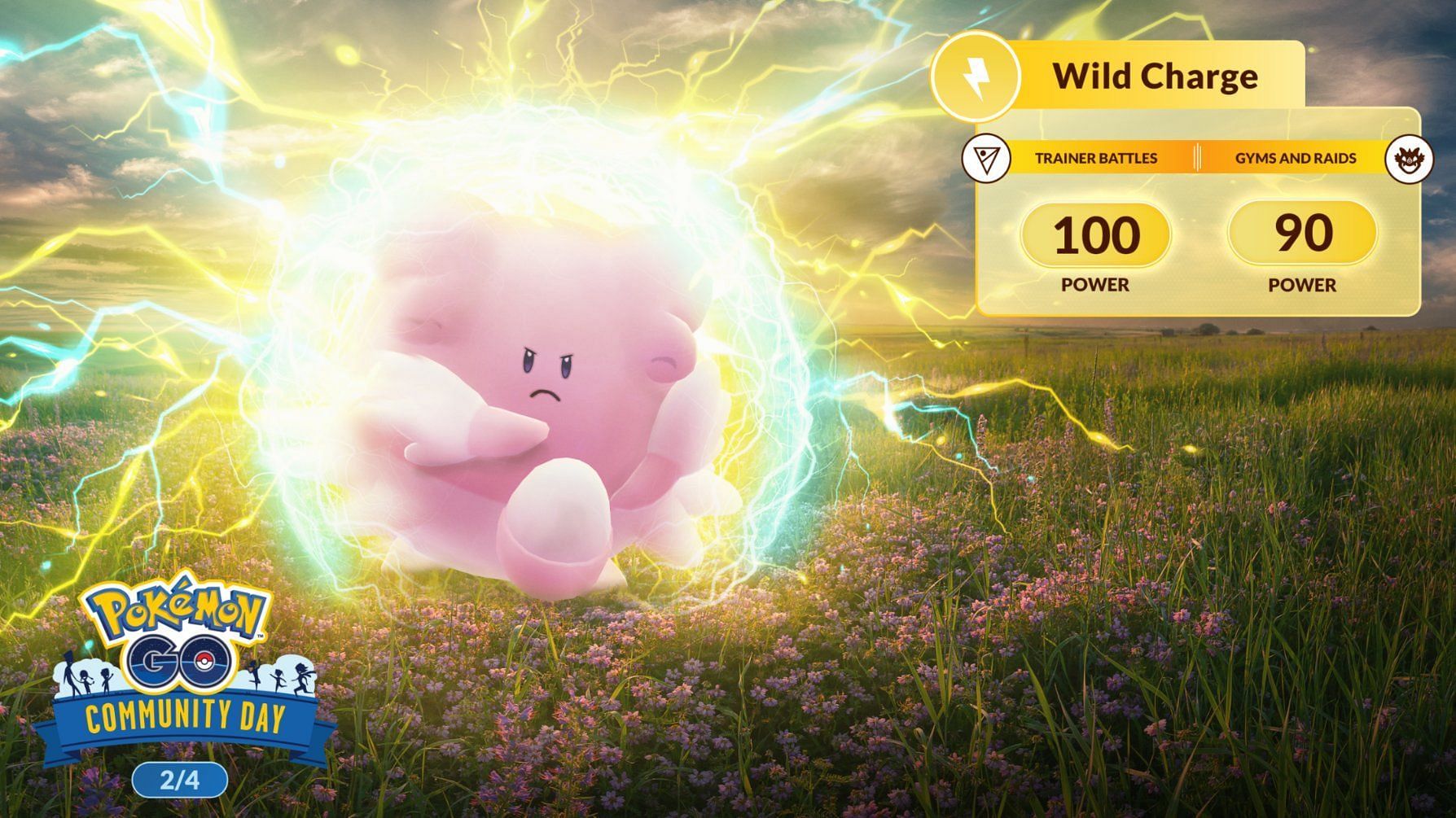 Blissey with Wild Charge (Image via Niantic)