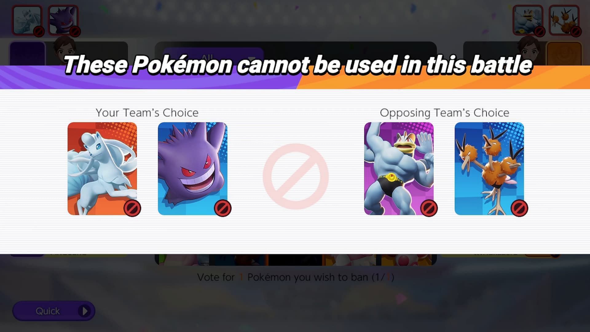Banned screen in Draft Picks (image via The Pokemon Company)