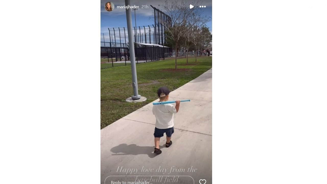 Maria Hader&#039;s son making the first steps to baseball field