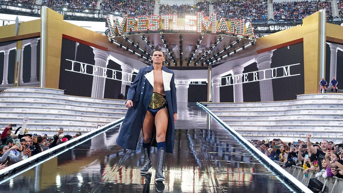 The Intercontinental Champion making the walk down at WrestleMania 39