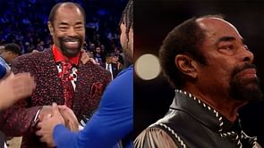 Walt Frazier’ suit today: Knicks legend sports Japanese artist-inspired quirky suit at 25th anniversary broadcast celebration