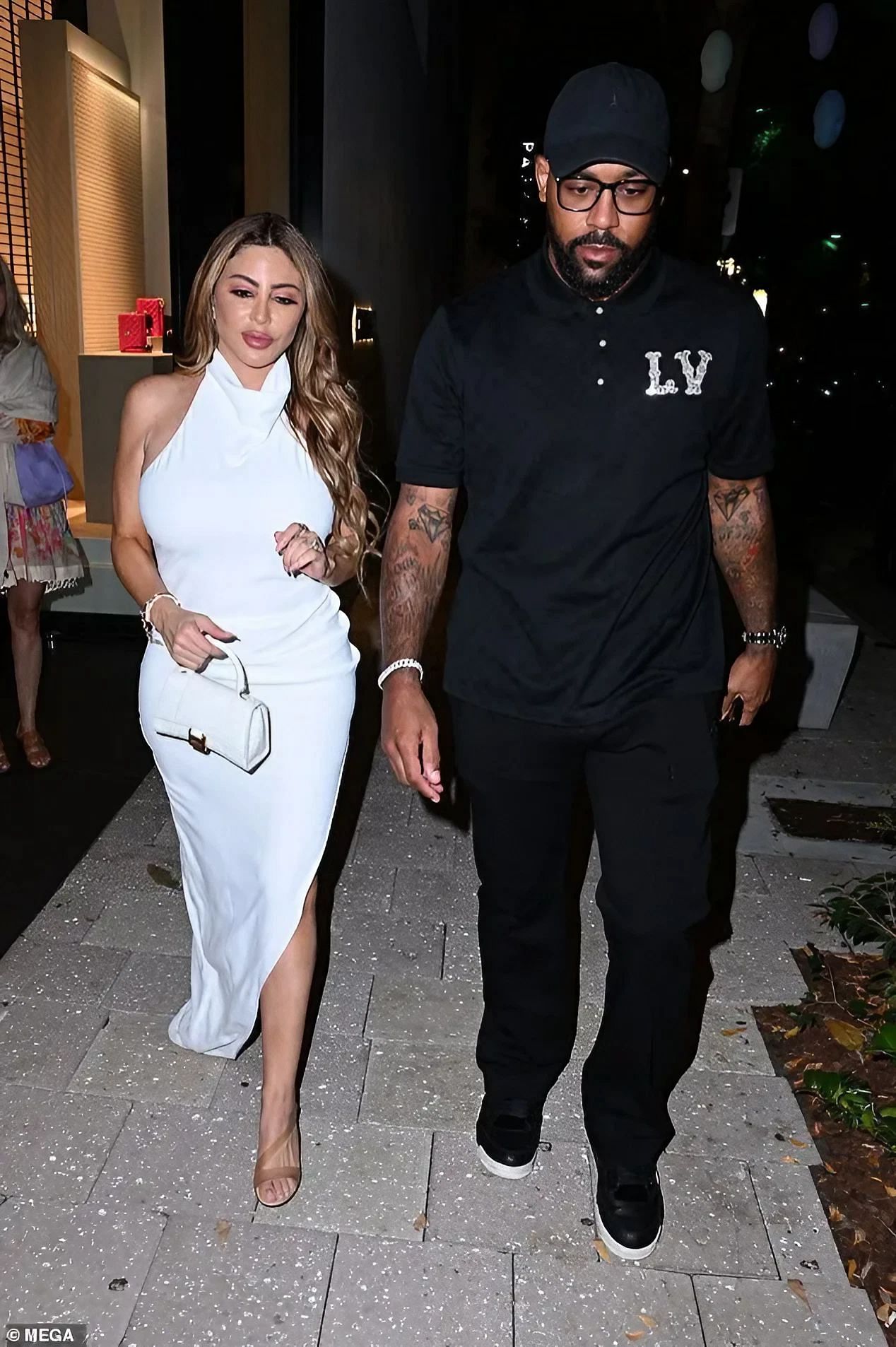 Larsa Pippen with Marcus Jordan on Valentine&#039;s Day (Image credit: MEGA)